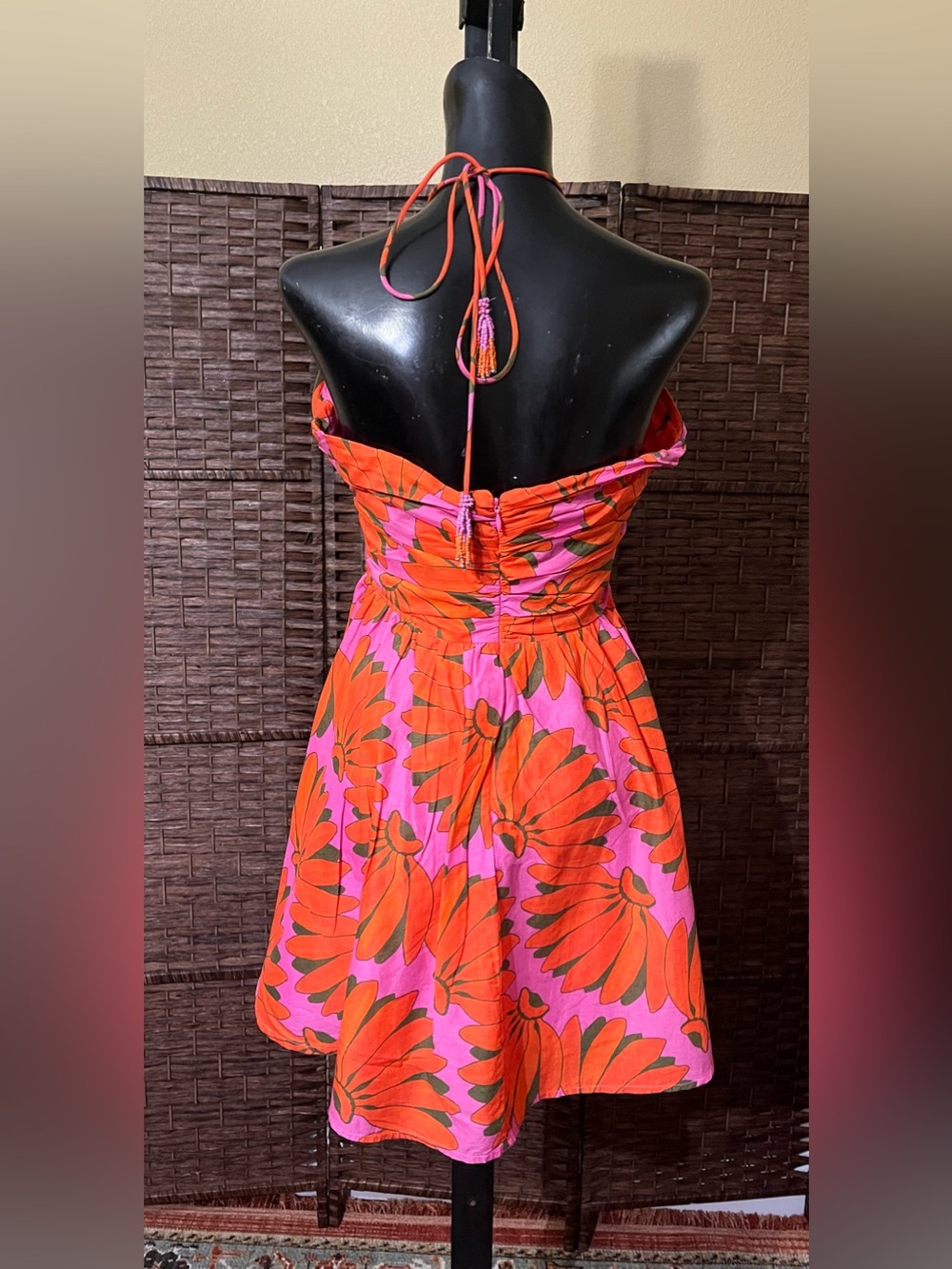 NEW FARM Rio Copacabana Cut-Out Halter Mini Dress – Size Large - Picture 5 of 8